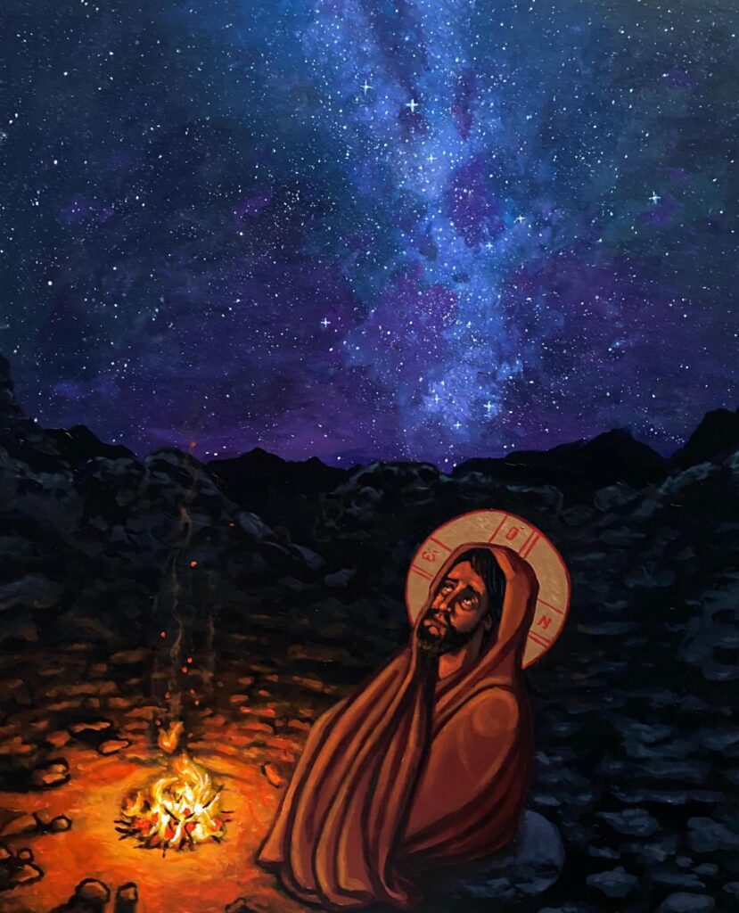 Christ in the Wilderness, ©Kelly Latimore Icons